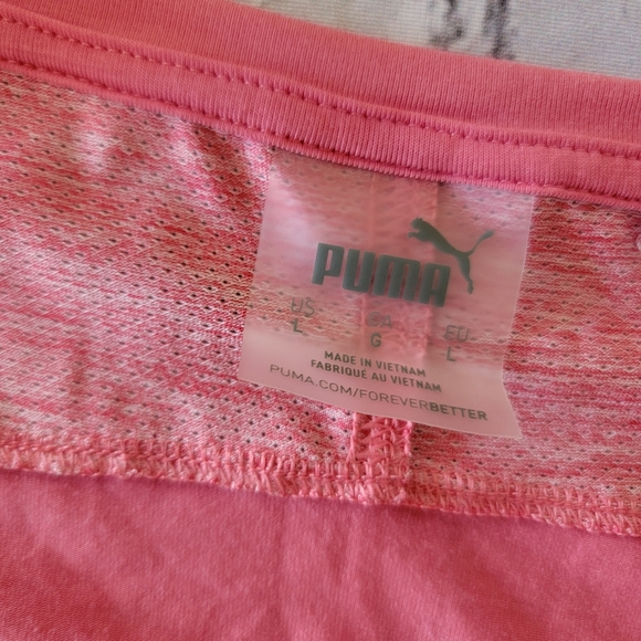 Puma Athletic Pink Top Sz L - Picture 3 of 6